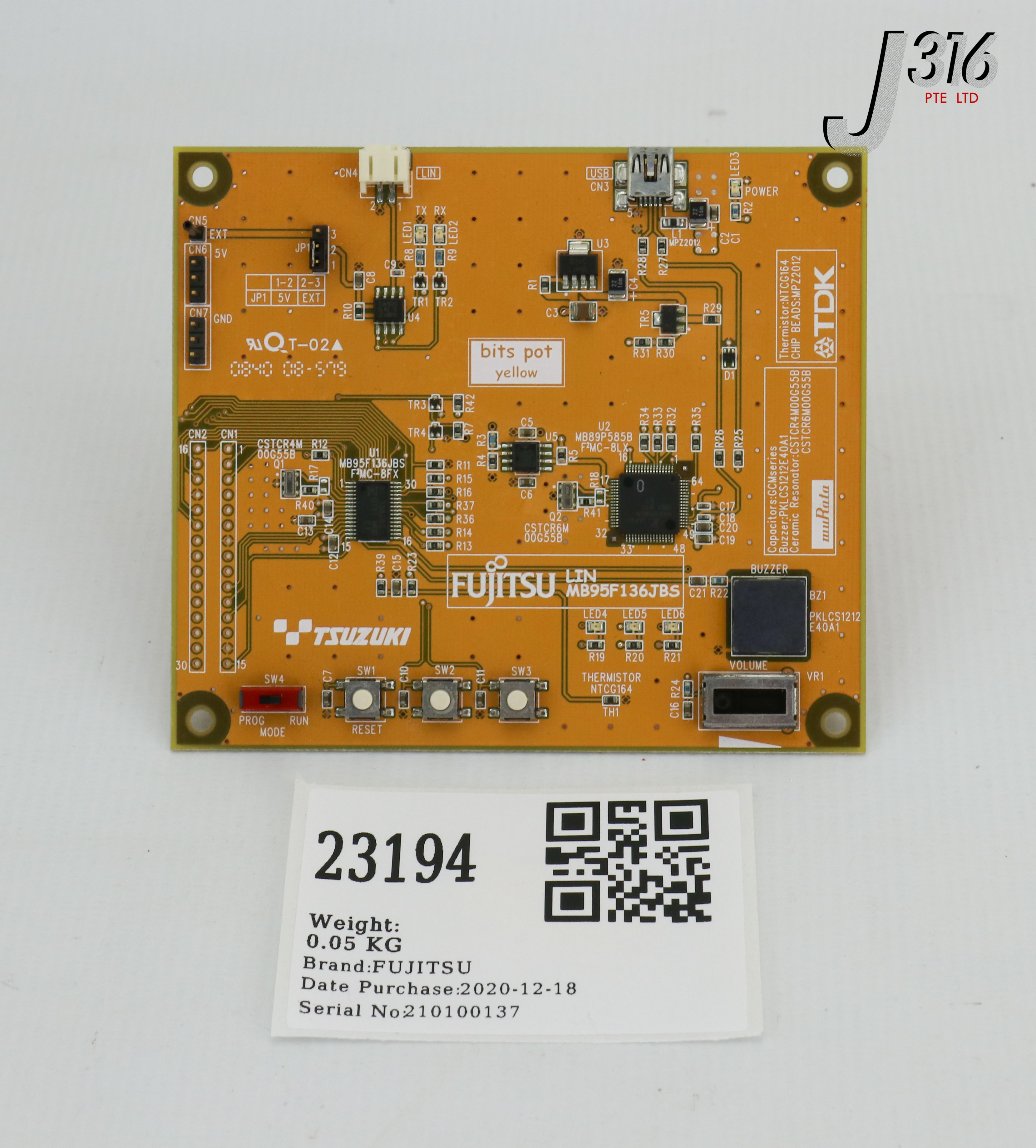 pri  23194 FUJITSU PCB, LIN F2MC-8FX MB95130MB SERIES 8-BIT MICROCTLRS